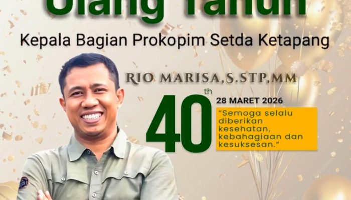 Kepala Bagian Prokopim Setda Ketapang Rio Marisa Genap Berusia 40 Tahun