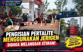 Pertalite Diisi ke Jerigen, Aturan Penyaluran BBM di SPBU Singkawang Dipertanyakan