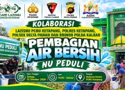 POLSEK DELTA PAWAN, LAZISNU PCNU KETAPANG, KADIN KETAPANG DAN HS 86 BERSAMA SALURKAN AIR BERSIH BAGI WARGA TERDAMPAK KEKERINGAN